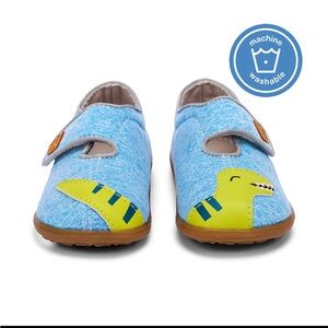 See Kai Run Cruz Blue Jersey Dino Slippers